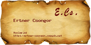 Ertner Csongor névjegykártya